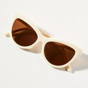 Anthropologie Fifth & Ninth Pippa Cat-Eye Sunglasses in Cream